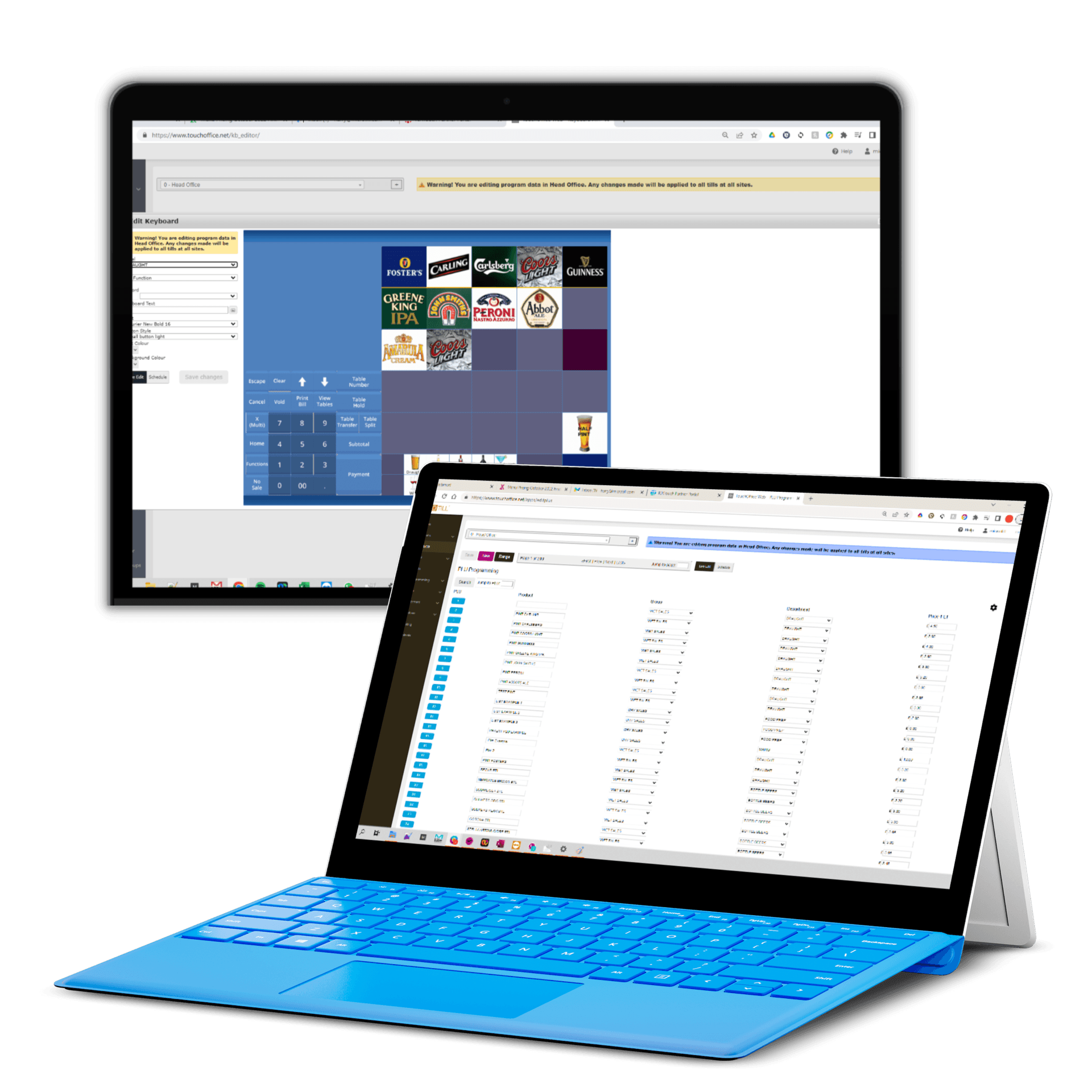 file maintenance, product and menu changes, updates, price amendments, special offers and promotions