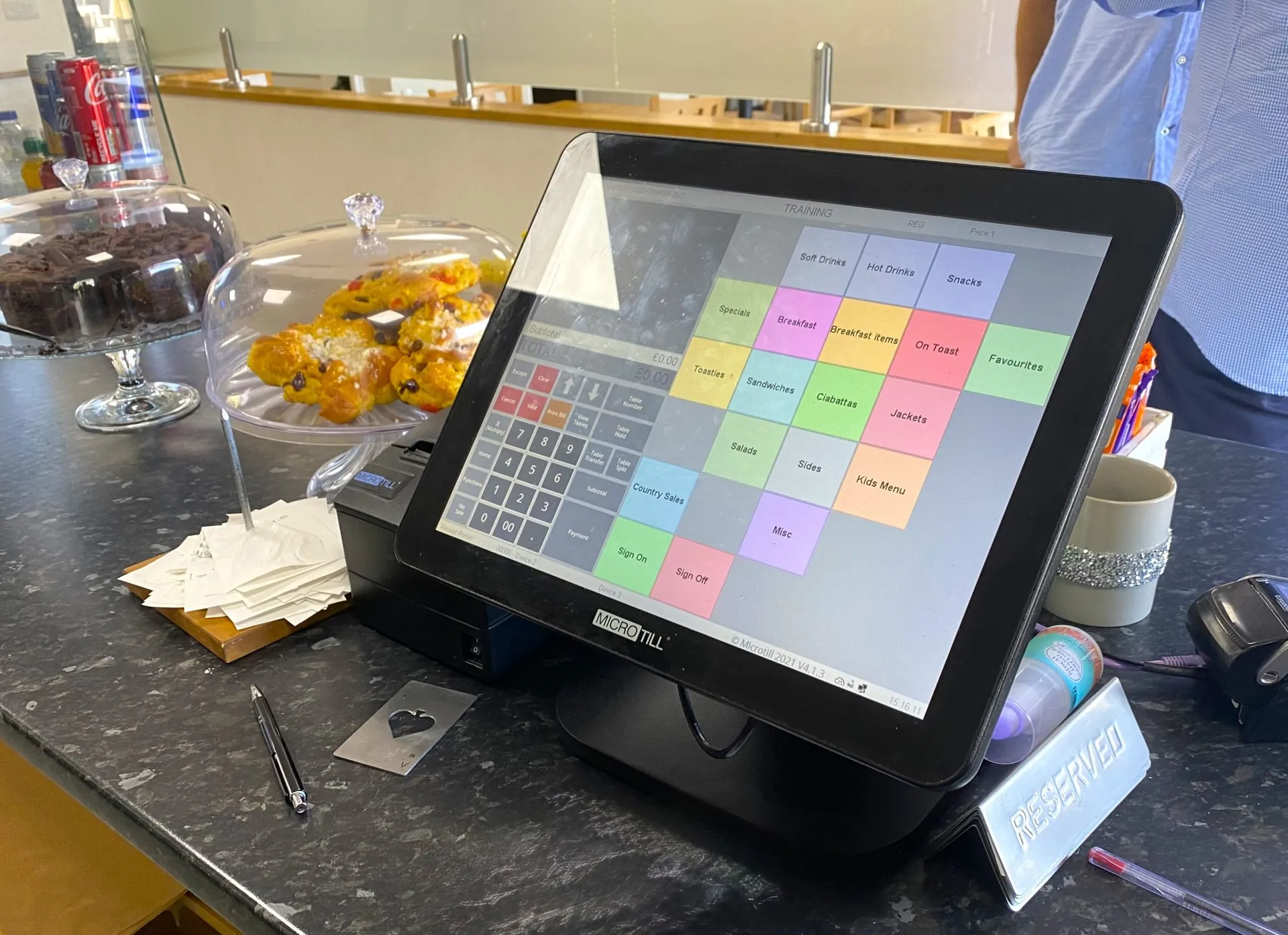using Microtill EPOS till system and integrated card machines