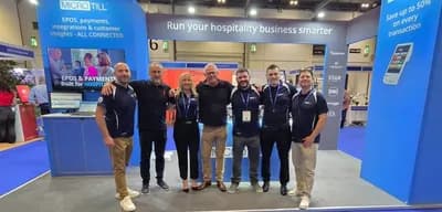 The Microtill team at their Hospitality Tech Expo stand