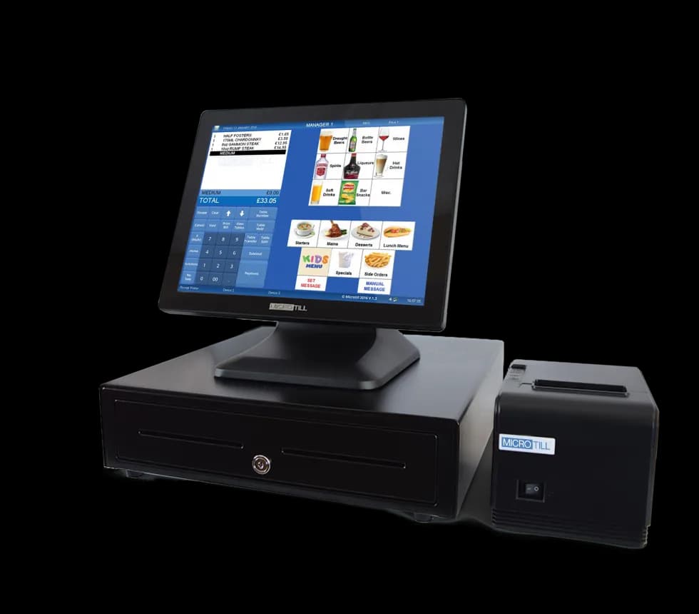Complete EPOS System with cash drawer and printer