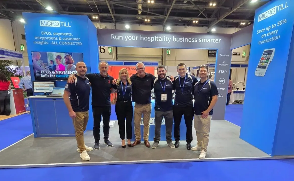 The Microtill team at their Hospitality Tech Expo stand