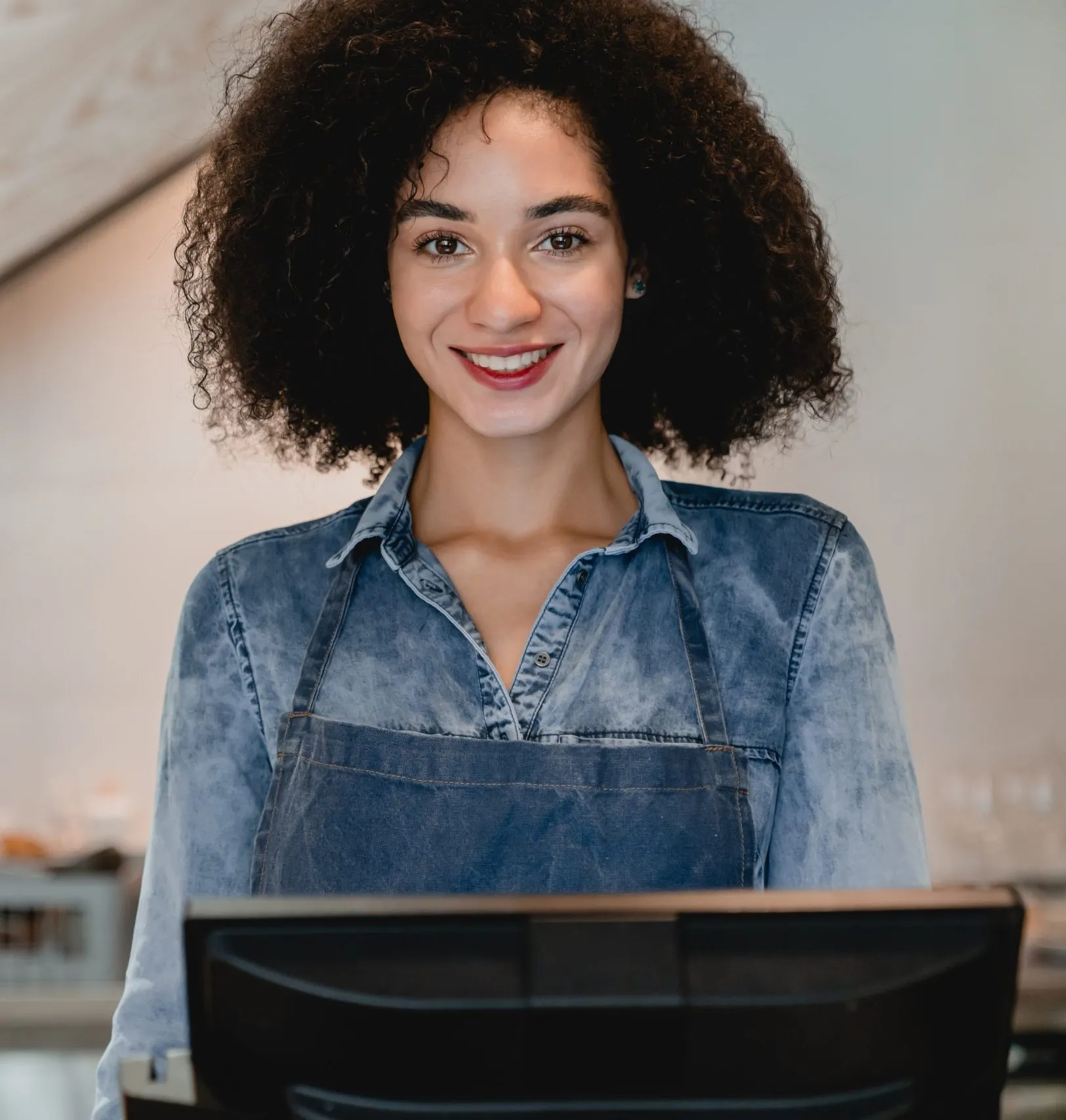 Waitress with EPOS Terminal